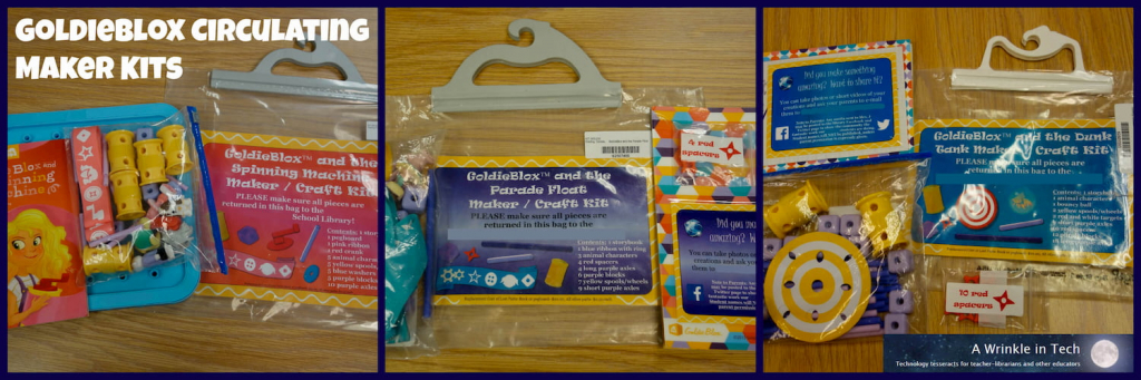 Goldie Blox Circulating Maker Kits | Mrs. J in the Library