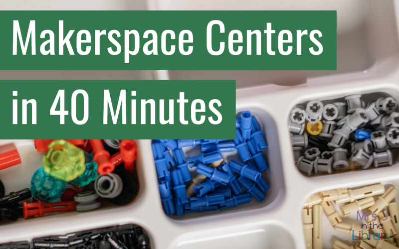 Makerspace Centers in 40 Minutes: building pieces in a white tray.