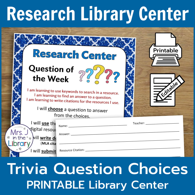 Question Of The Week Research Library Center Mrs J In The Library
