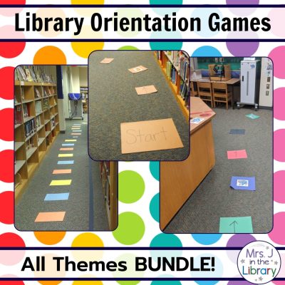 Library Orientation Games: All Themes Bundle with 3 photos of product in action.